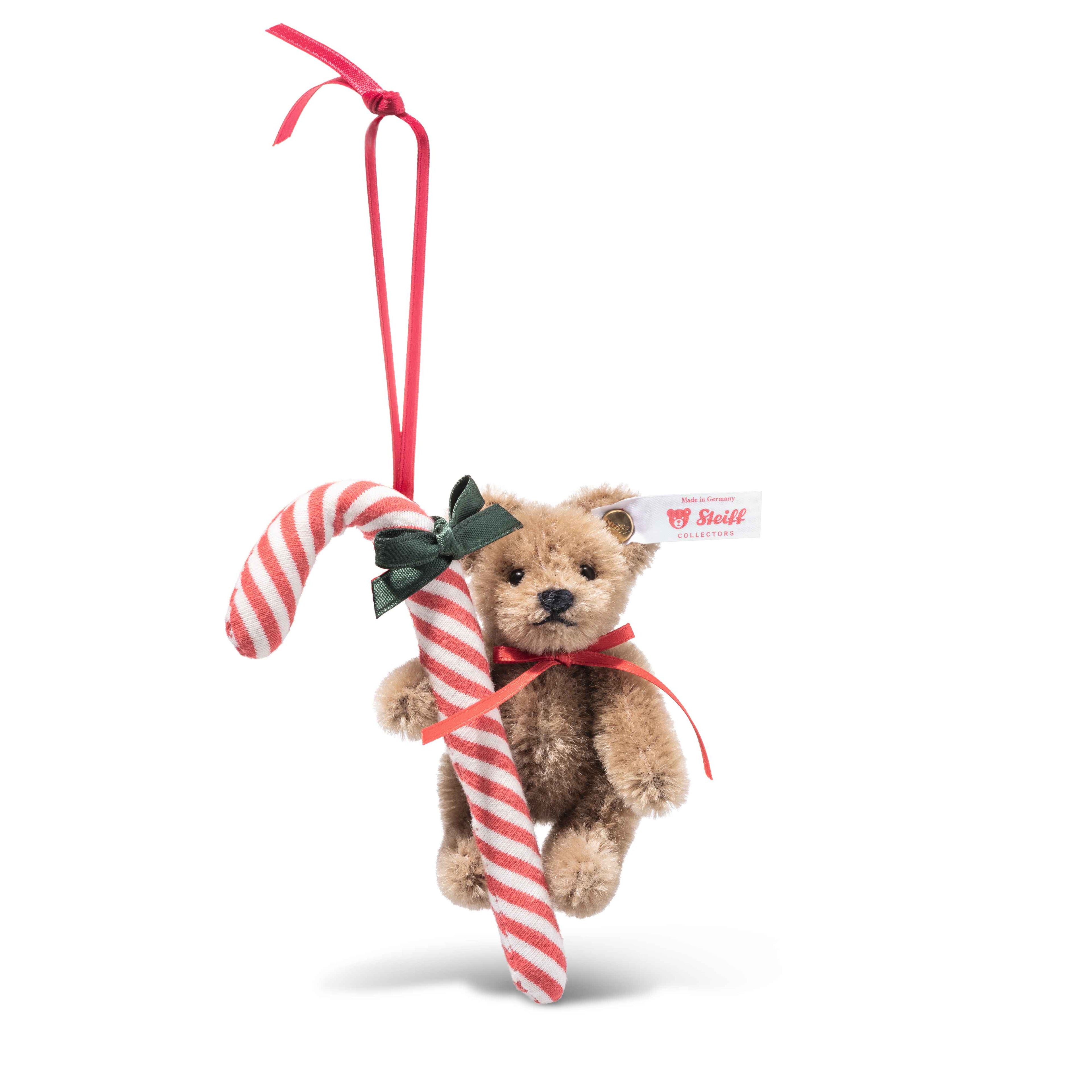 Steiff Teddybär mit Zuckerstange Ornament 8 cm  in beige Limitierte Edition