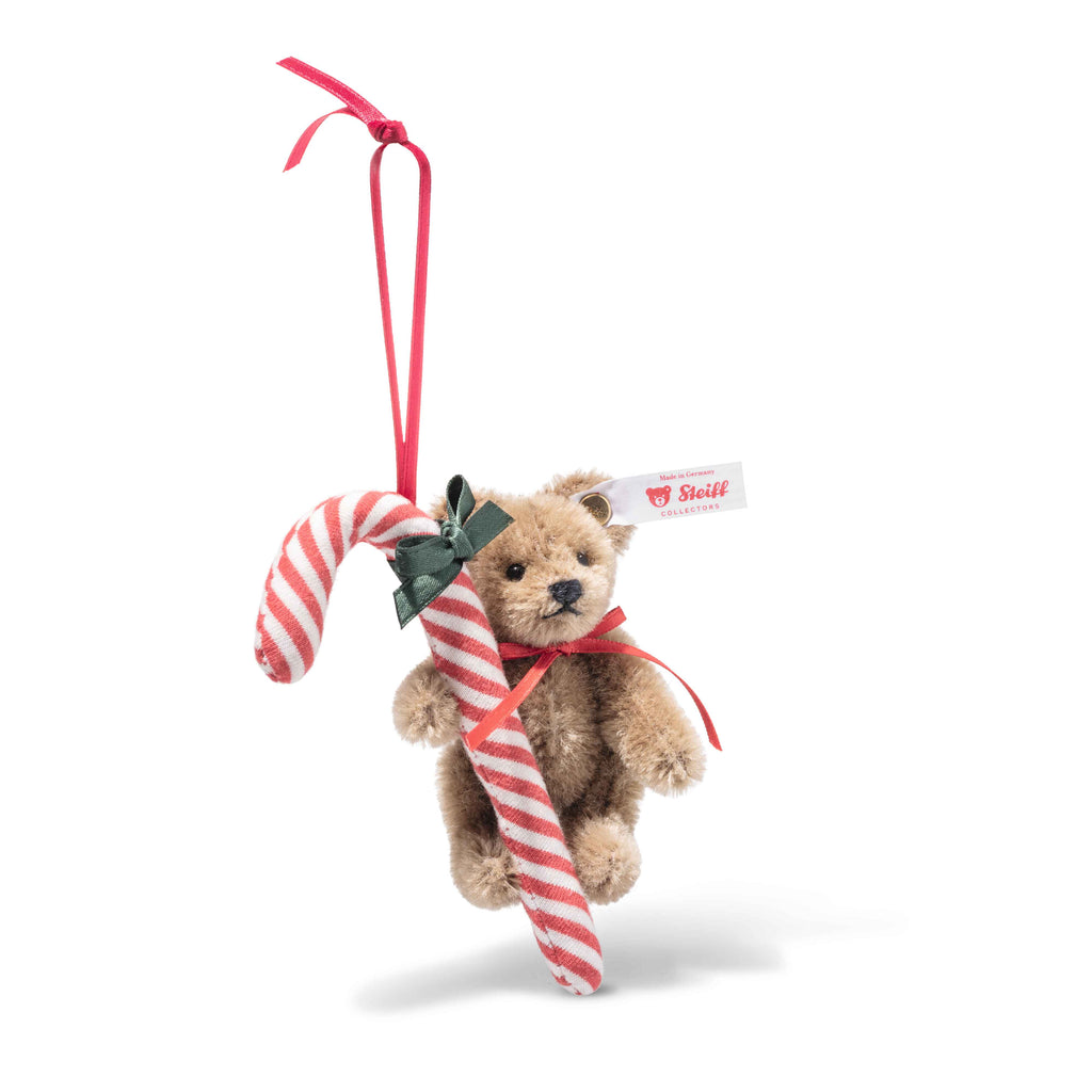 Steiff Teddybär mit Zuckerstange Ornament 8 cm  in beige Limitierte Edition