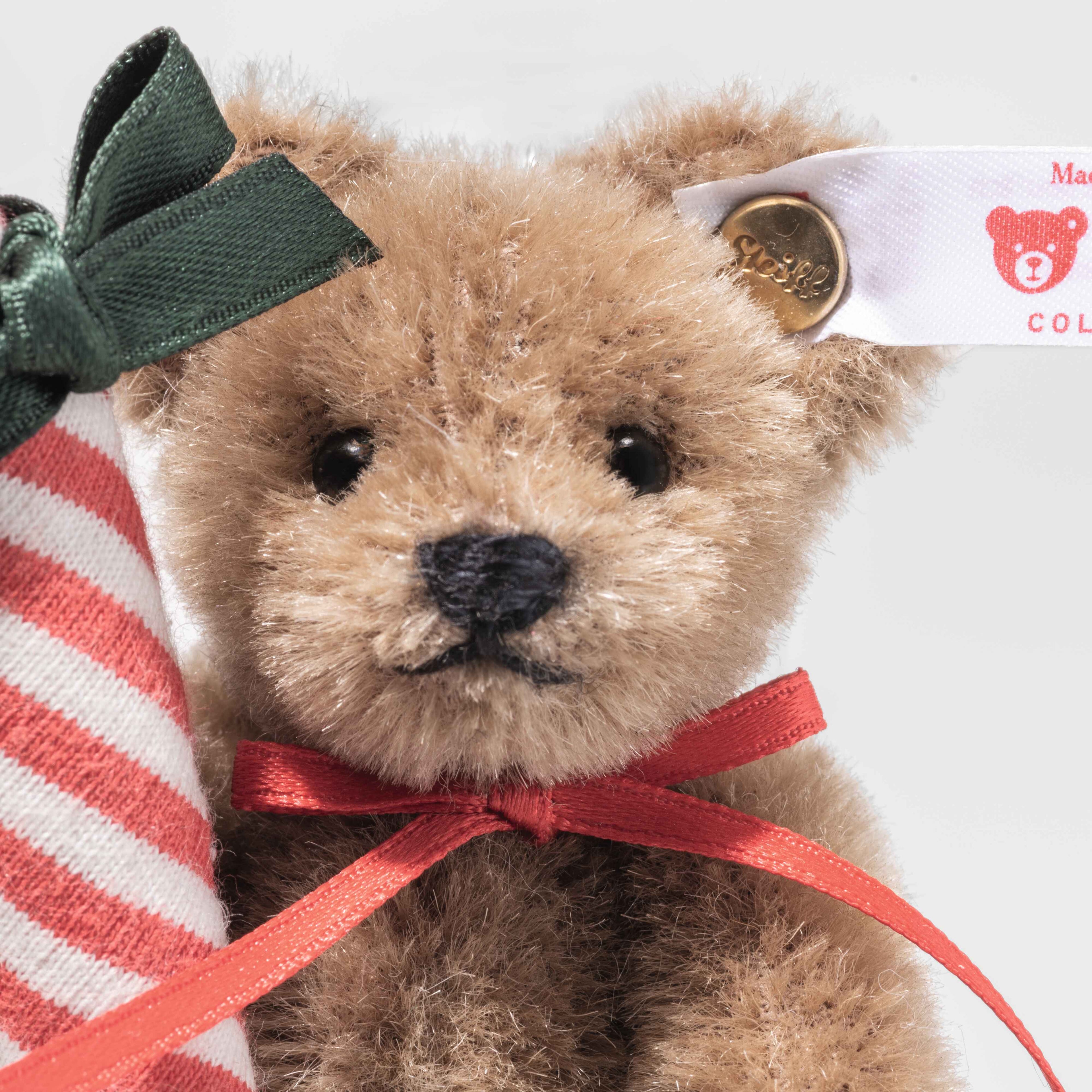 Steiff Teddybär mit Zuckerstange Ornament 8 cm  in beige Limitierte Edition