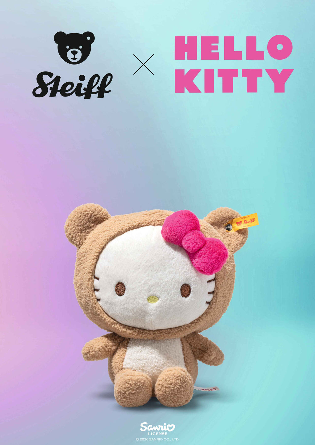 Steiff Hello Kitty im Teddybärenkostüm 20 cm