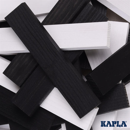 KAPLA® Holzbausteine Gemischt Schwarz und Weiß 42 Steine