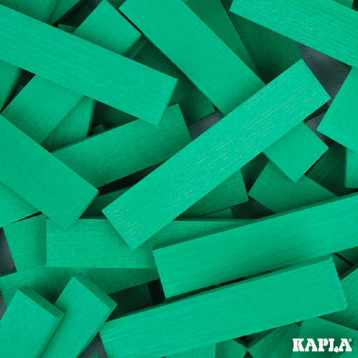 KAPLA® Holzbausteine 40 Hellgrün Steine im Holzkasten #1