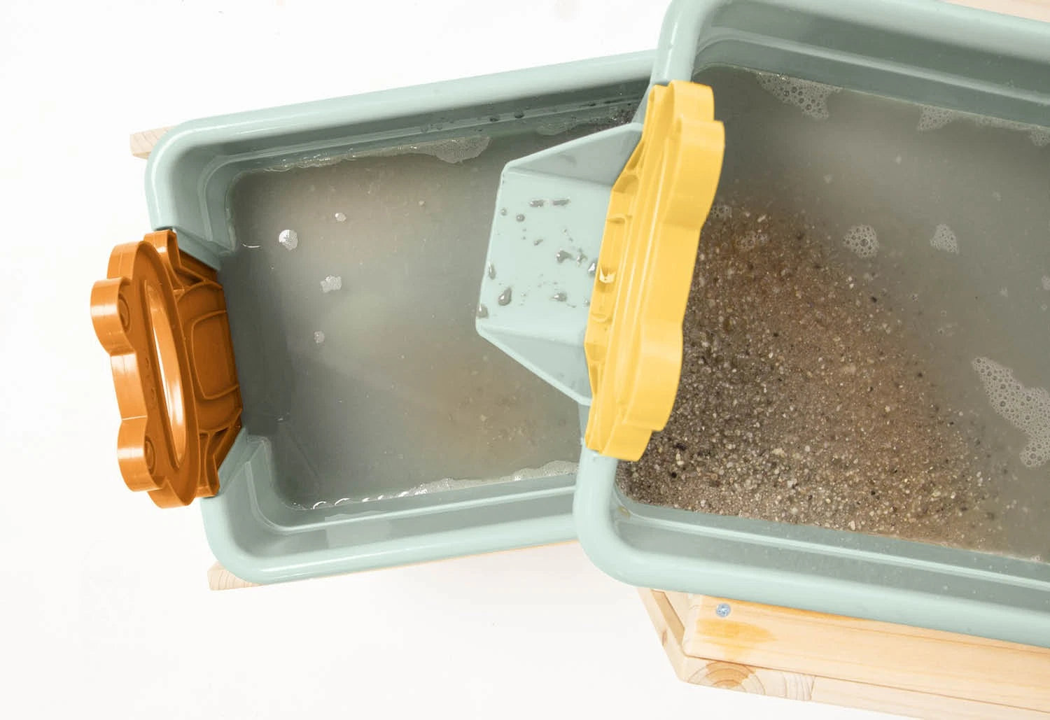Wasserspieltisch-Set Frolino 3-Teilig aus Holz für draussen