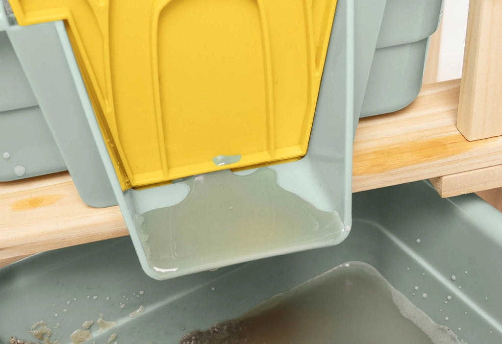 Wasserspieltisch-Set Frolino 3-Teilig aus Holz für draussen
