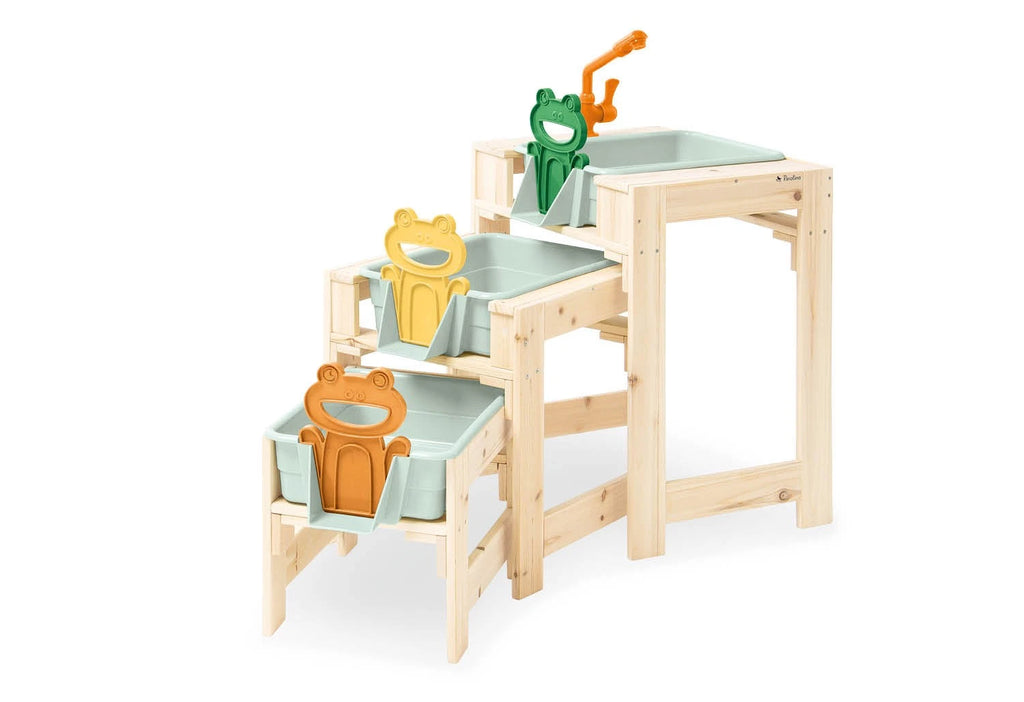 Wasserspieltisch-Set Frolino 3-Teilig aus Holz für draussen