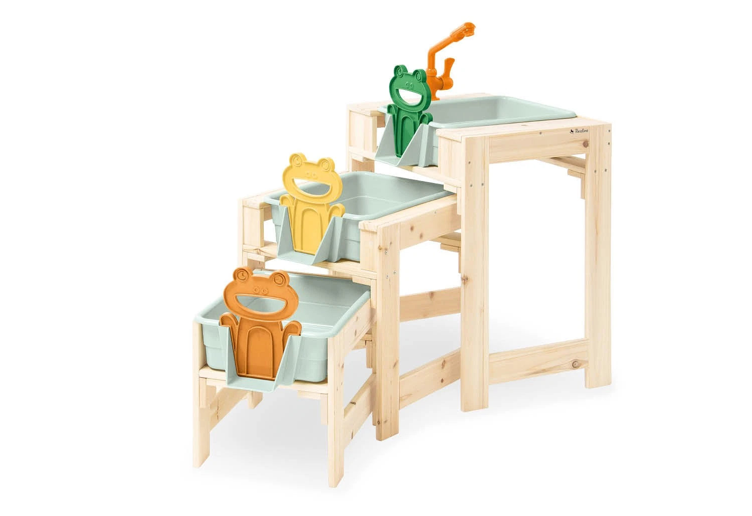 Wasserspieltisch-Set Frolino 3-Teilig aus Holz für draussen