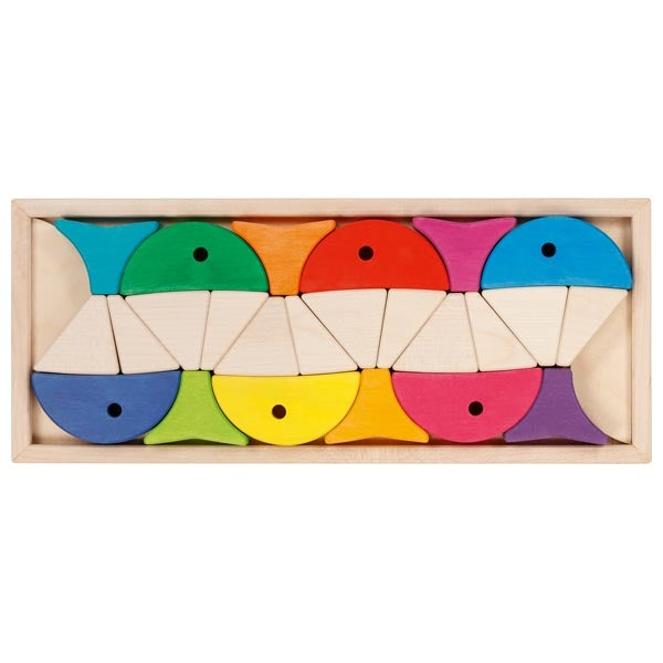 Goki Evolution Legespiel und Baukasten 6 bunte Fische