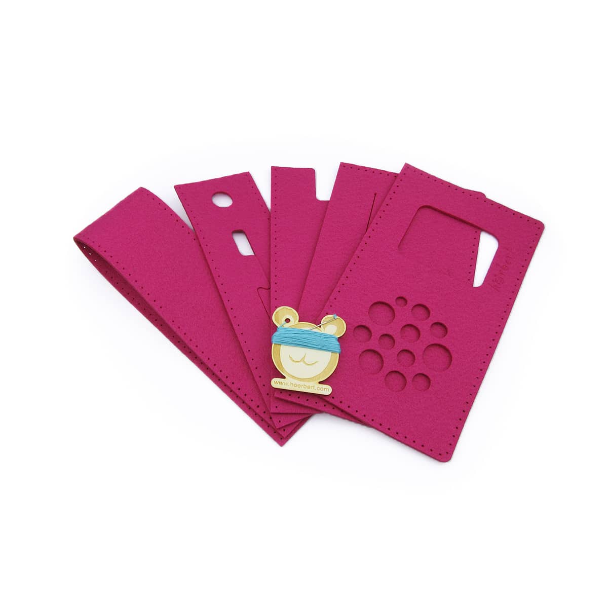 Filztaschen-Nähset Farben fuchsia  für Hörbert