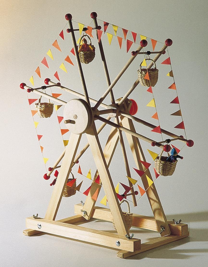 Riesenrad m. 3 Püppchen, Bausatz