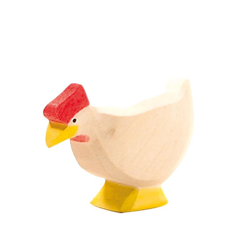 Ostheimer-Huhn weiß stehend