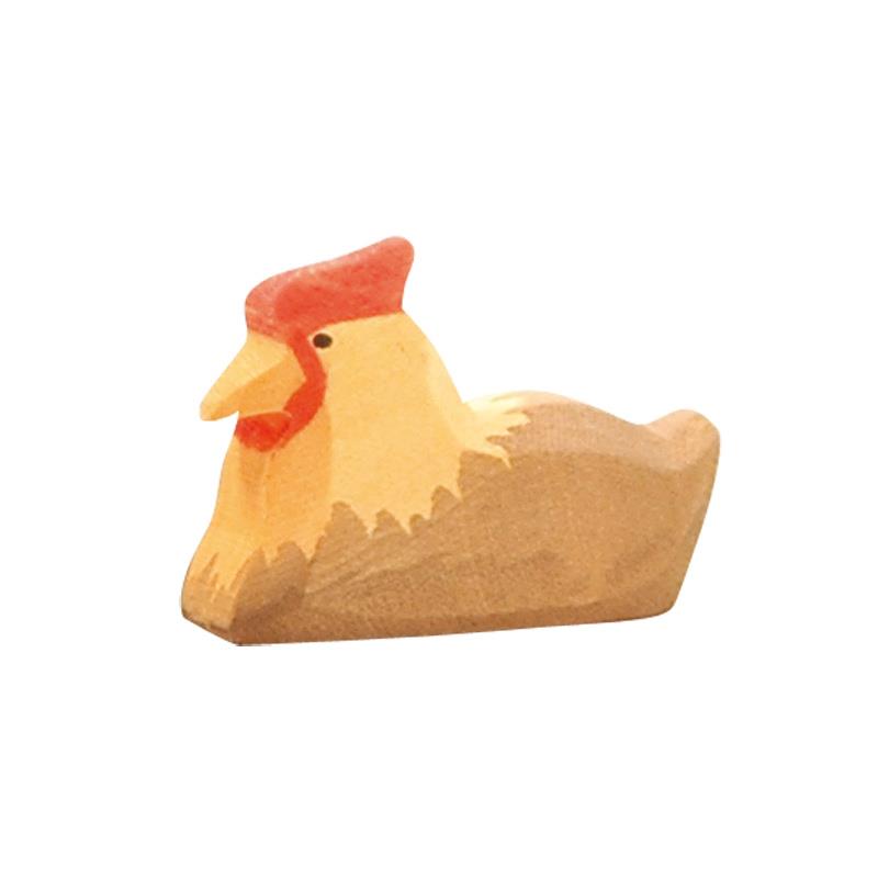 Ostheimer-Huhn braun liegend