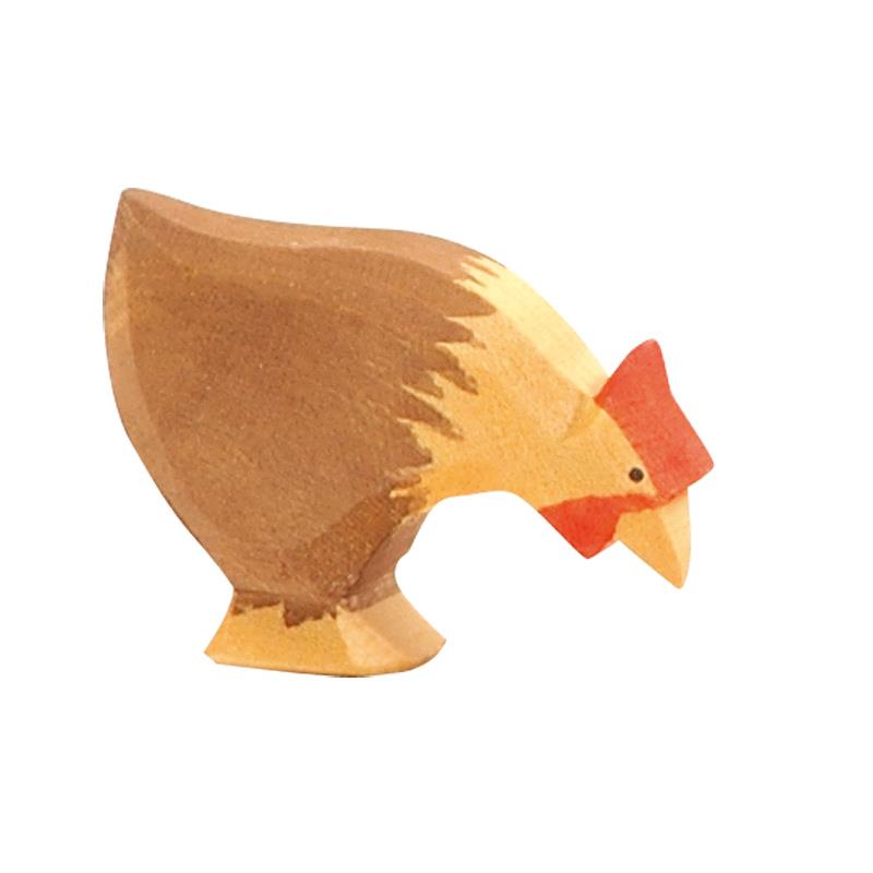 Ostheimer-Huhn braun pickend