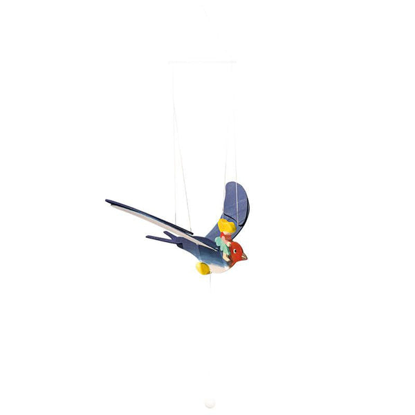 Ostheimer-Mobile Elfenkind mit Schwalbe