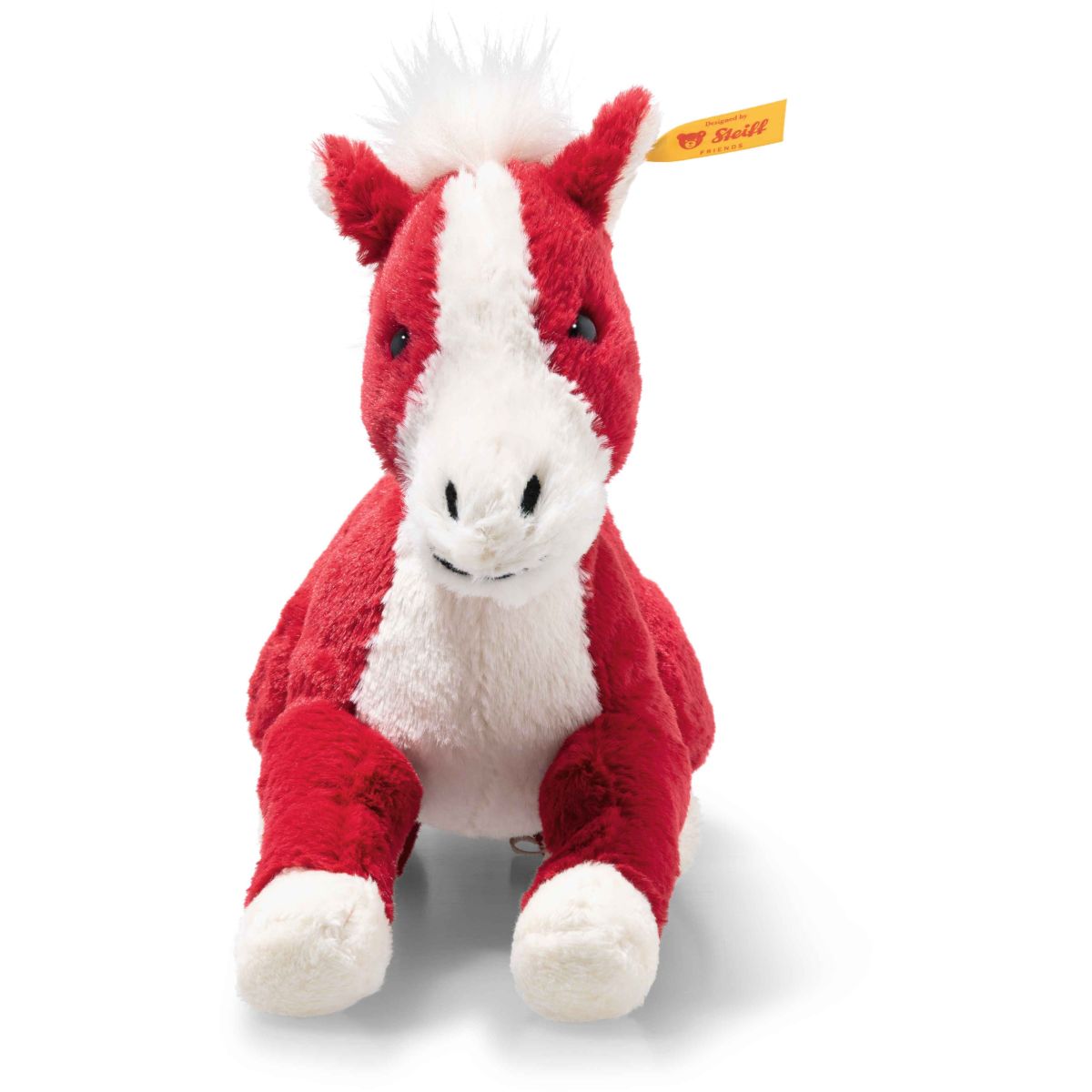 Pferd 18 rot/weiss liegend chinesisches Tierkreiszeichen