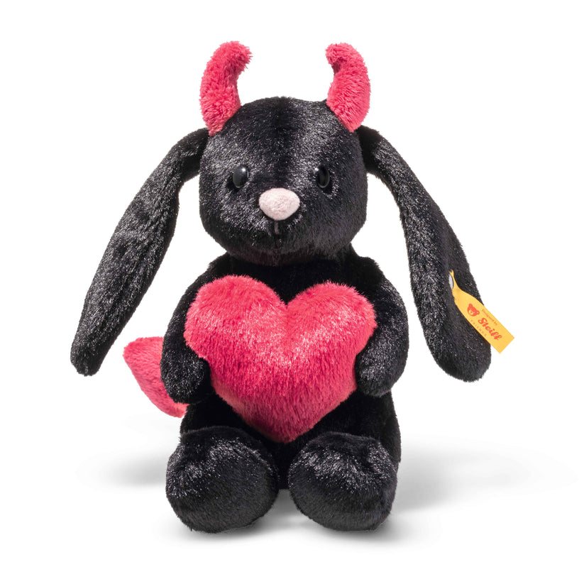 Steiff Hoppie Hase kleiner Teufel 14 cm schwarz Halloween Collection