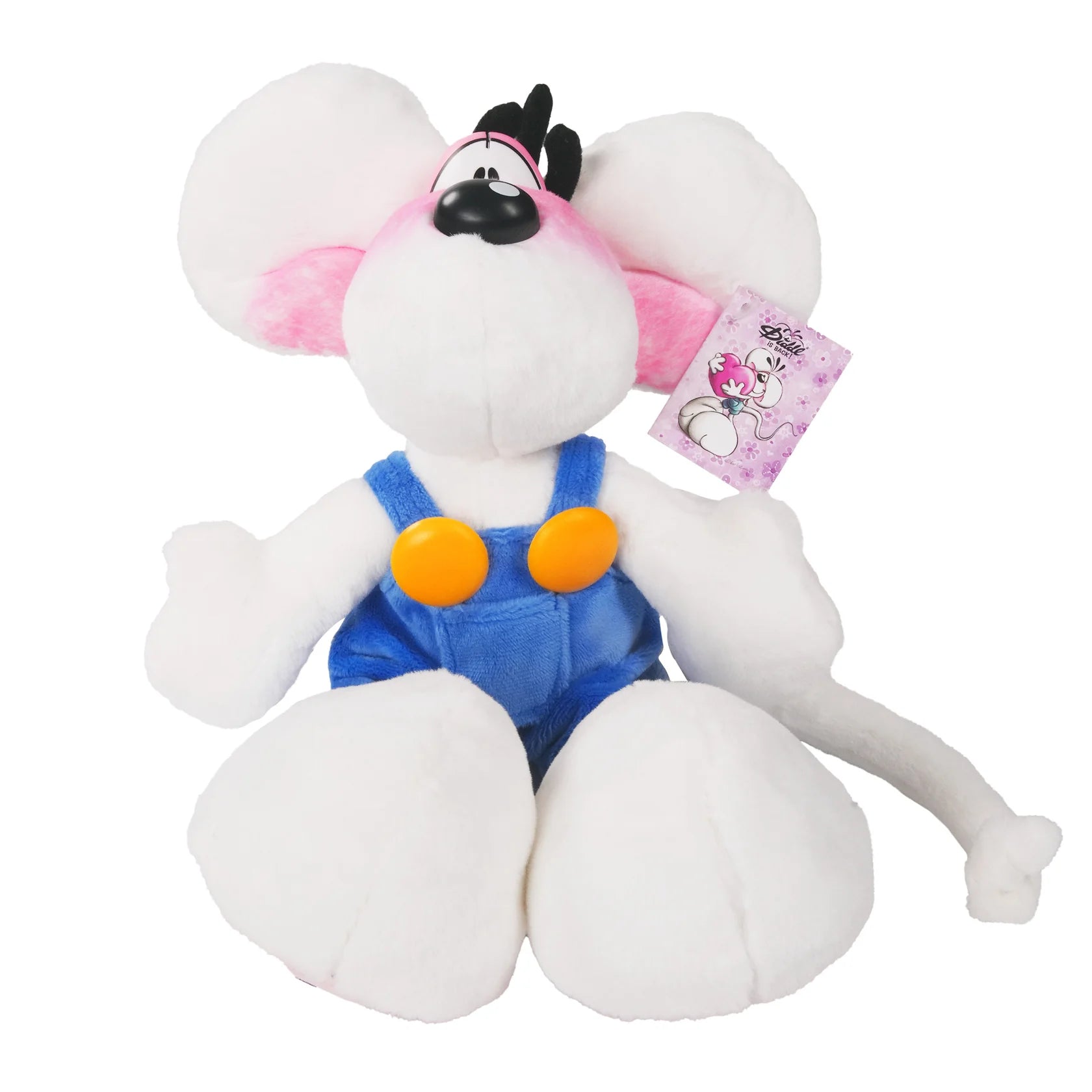 Diddl Maus Plüschfigur mit blauer Latzhose ca. 30cm Diddl is Back 2026