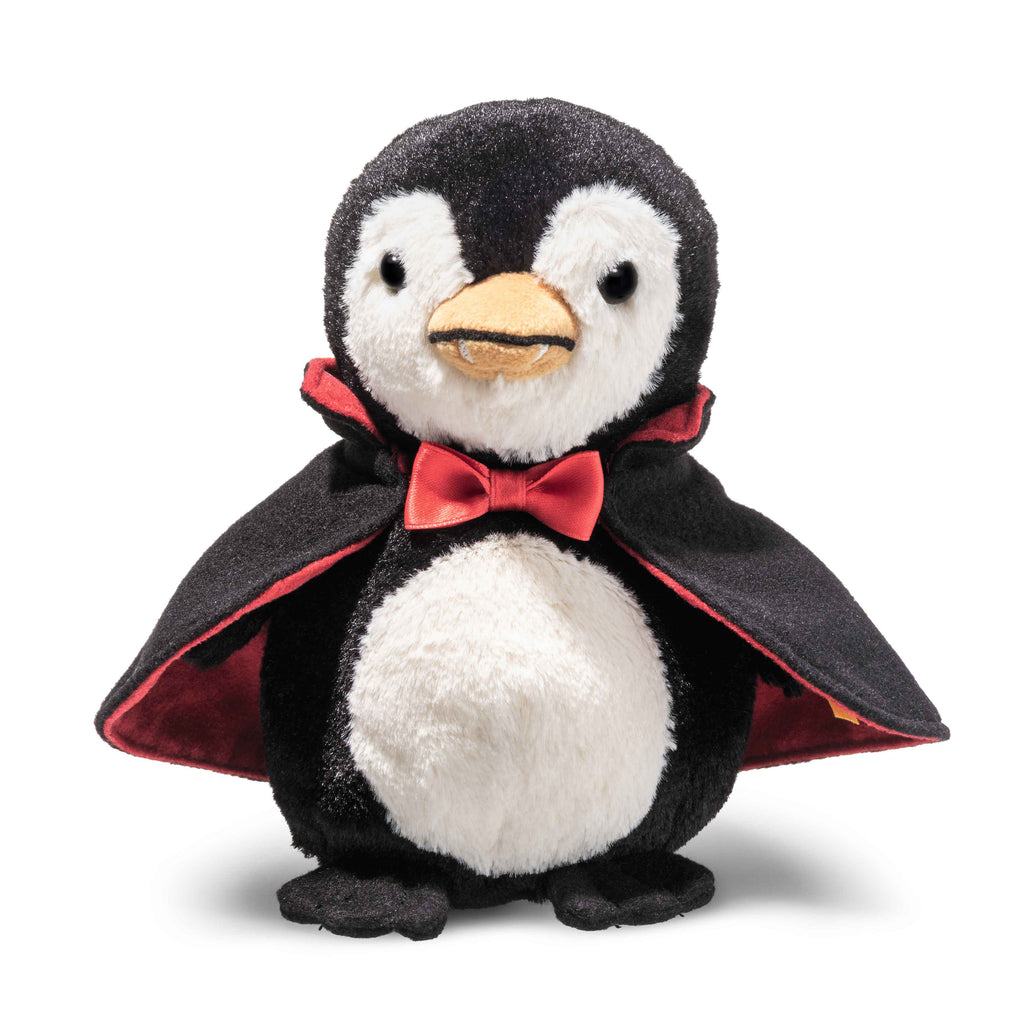 Steiff Pinguin Nibble der Vampir mit Umhang und Fliege 15 cm Halloween Collection
