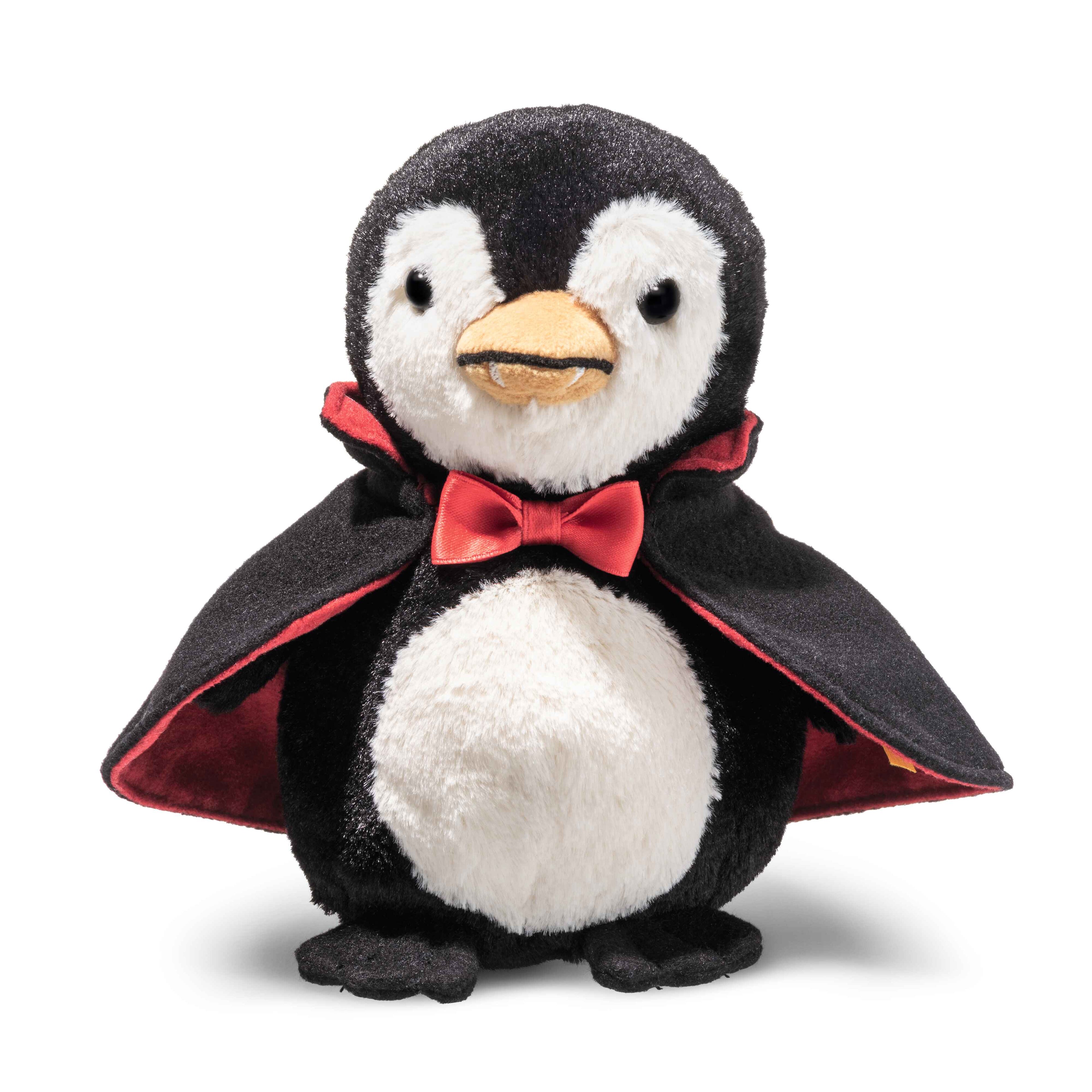 Steiff Pinguin Nibble der Vampir mit Umhang und Fliege 15 cm Halloween Collection