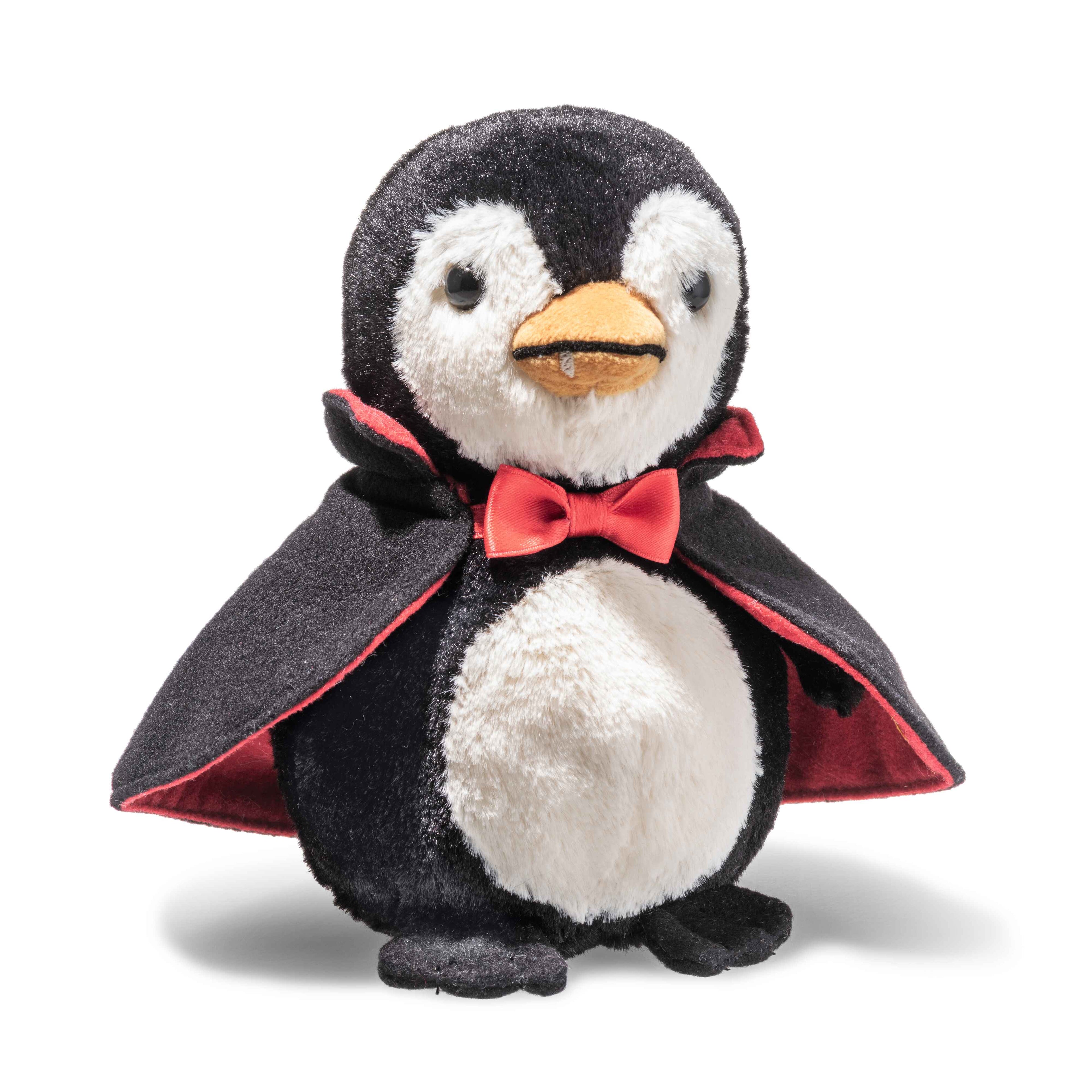 Steiff Pinguin Nibble der Vampir mit Umhang und Fliege 15 cm Halloween Collection