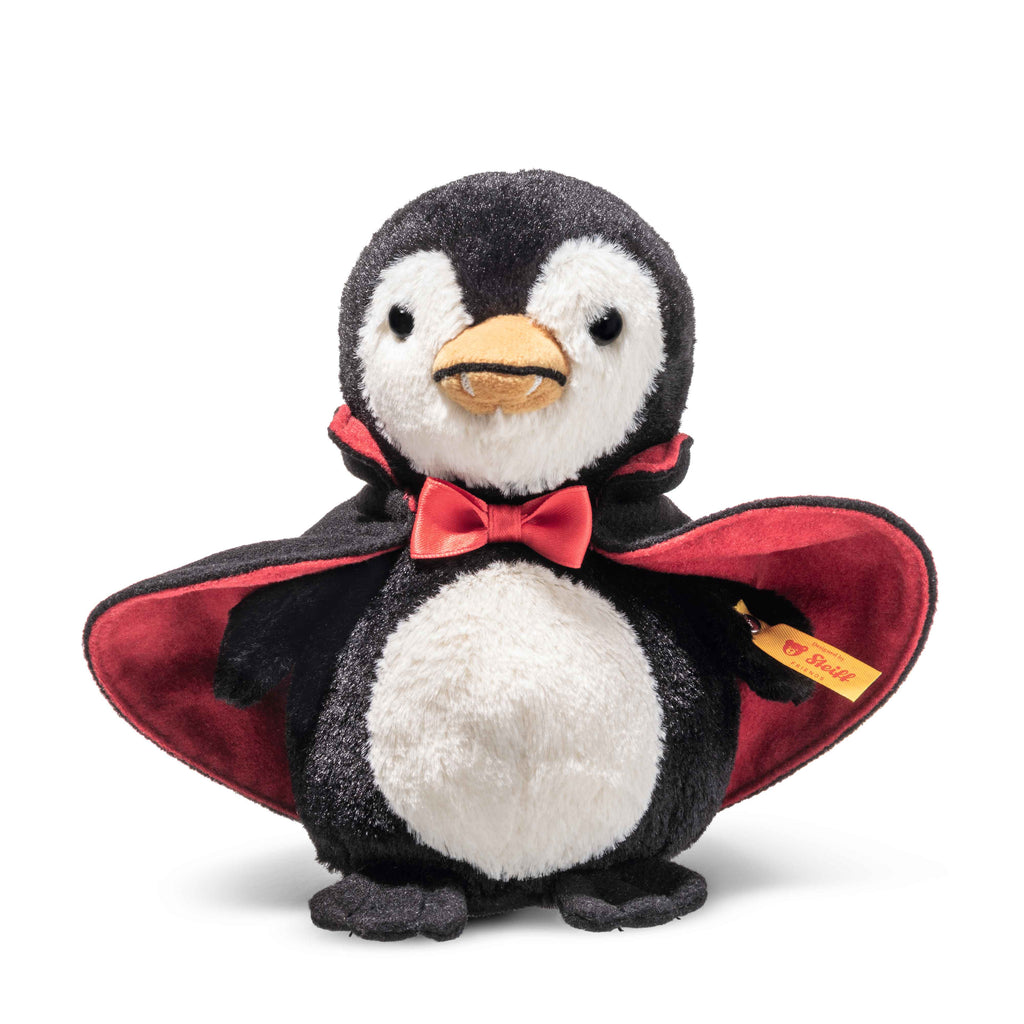 Steiff Pinguin Nibble der Vampir mit Umhang und Fliege 15 cm Halloween Collection