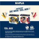 KAPLA® Holzbausteine120er Box rosa, rot dunkelblau...