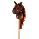 HOBBY HORSE Steckenpferd braun mit Z&uuml;gel zum Ausreiten und f&uuml;r Tuniere