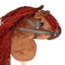 HOBBY HORSE Steckenpferd braun mit Z&uuml;gel zum Ausreiten und f&uuml;r Tuniere