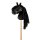 HOBBY HORSE Steckenpferd schwarz mit Zügel zum Ausreiten und für Tuniere