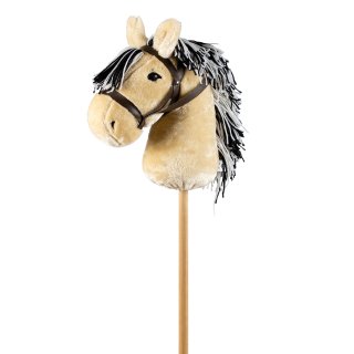 HOBBY HORSE Steckenpferd blond mit Zügel zum Ausreiten und für Tuniere