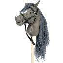 Hobby Horse Steckenpferd grau mit offenem Maul &...