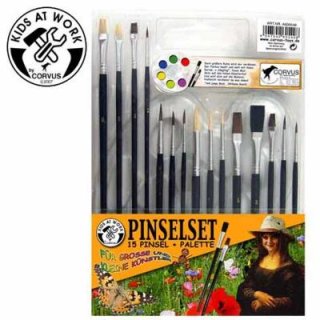 PINSELSET 15 PINSEL + PALETTE