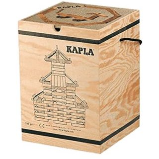 KAPLA® Holzbausteine Natur im Holzkasten 280 Steine mit...