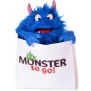 Monster To Go Schmackes blau 35 cm mit Design Papiertüte