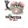 Monster To Go Tüddel in grau 35 cm mit Design Papiertüte